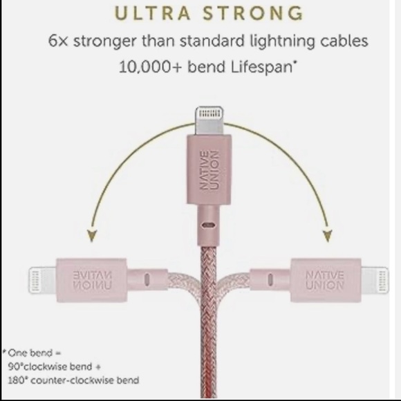 Native Union 4ft Cable USB-C to Lightning - Picture 2 of 7